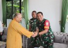 Rawat Toleransi di Lereng Kaloran, Dandim Temanggung Silaturahmi ke Vihara Bodhi Dharma Loka